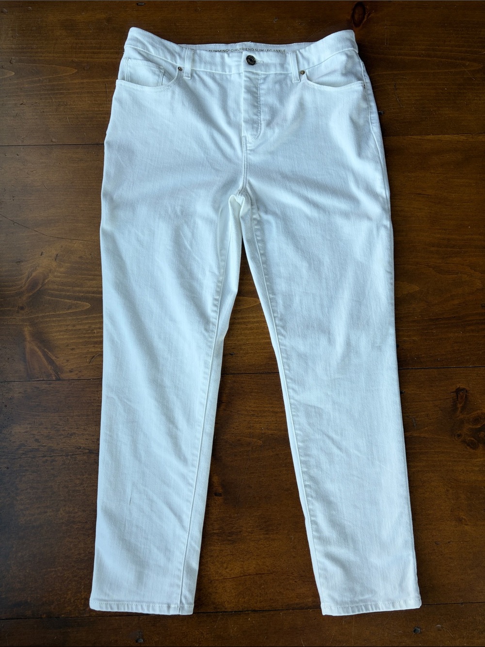 Chico’s So Slimming Girlfriend Slim Leg Ankle Pants Size 8R White